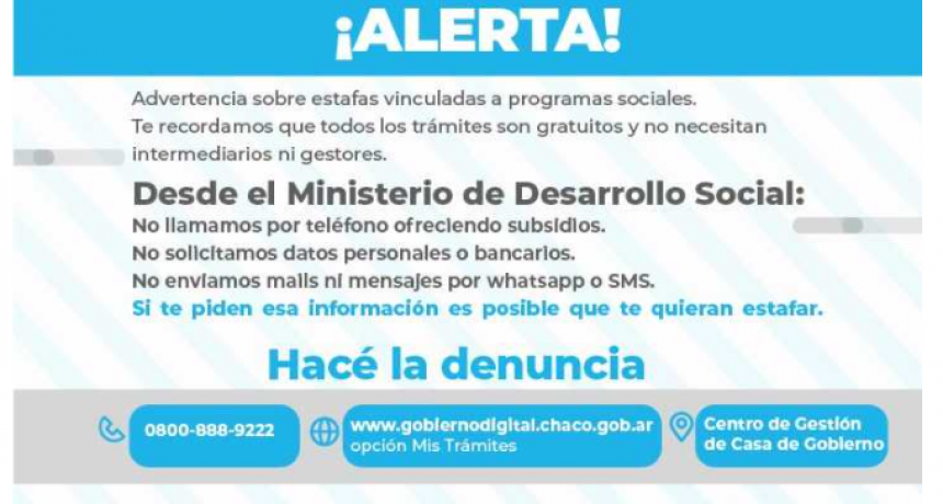 Estafas telef&oacute;nicas: Desarrollo Social alerta sobre falsos gestores y pide se denuncien los hechos