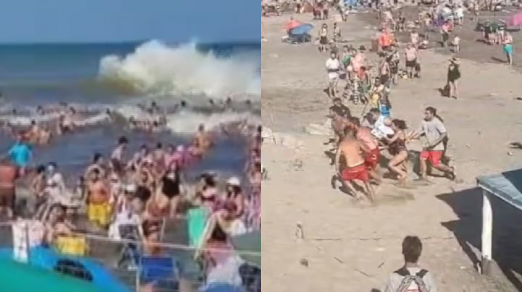 El relato de un guardavidas que salv&oacute; a cinco personas arrastradas por la ola gigante en la Costa Atl&aacute;ntica