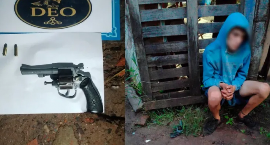 Adolescente andaba con un 32: denunciaron un robo y lo detuvieron poco despu&eacute;s
