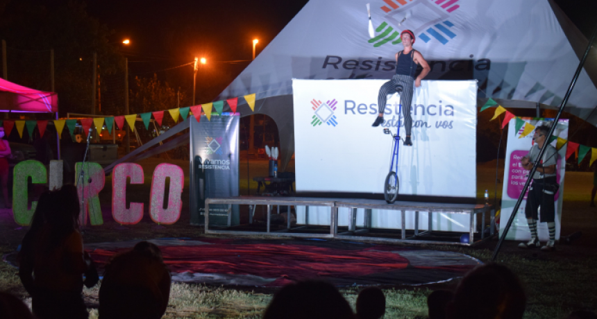 Continuaron los festejos por los 144 a&ntilde;os de Resistencia con Chaque el Circo en la Laguna Arg&uuml;ello