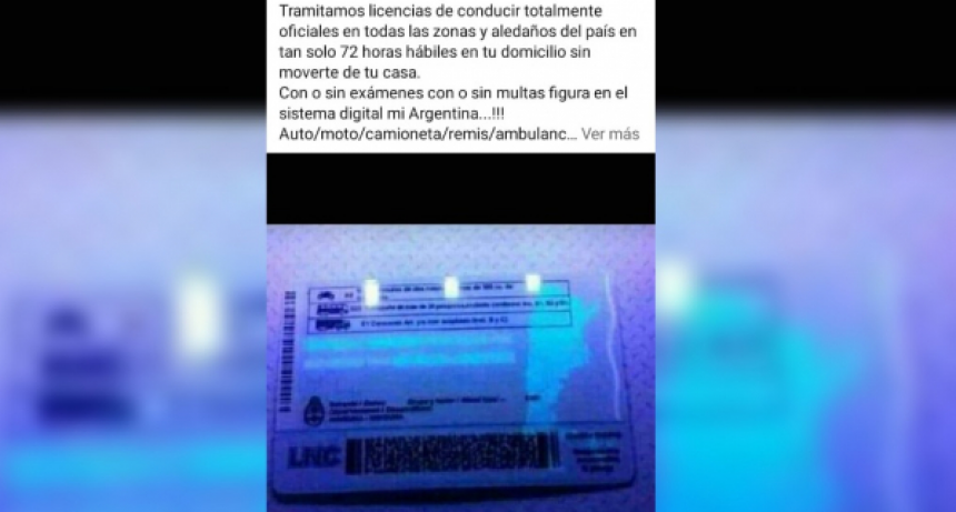 Alertan sobre una nueva estafa: ofrecen tramitar la licencia de conducir sin ning&uacute;n requisito