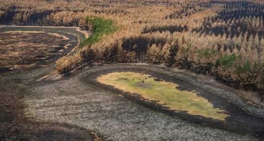 La superficie cubierta por agua en Corrientes estar&iacute;a por debajo del 10%