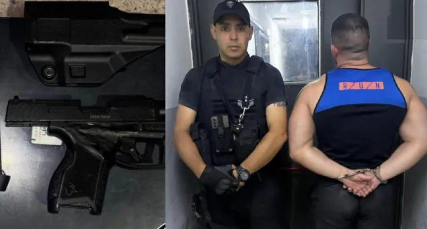 Se paseaba armado en su auto en Resistencia y quiso evadir un control: termin&oacute; detenido 