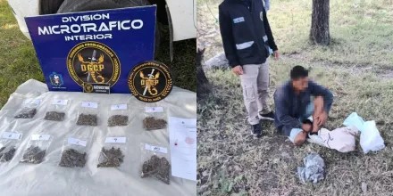 S&aacute;enz Pe&ntilde;a: corri&oacute; al ver a la polic&iacute;a, tir&oacute; la bolsa y lo atraparon con 400 gr de marihuana