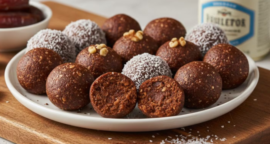 Bolitas energ&eacute;ticas de cacao, d&aacute;tiles y nueces: el snack saludable que se prepara en 15 minutos y sin horno
