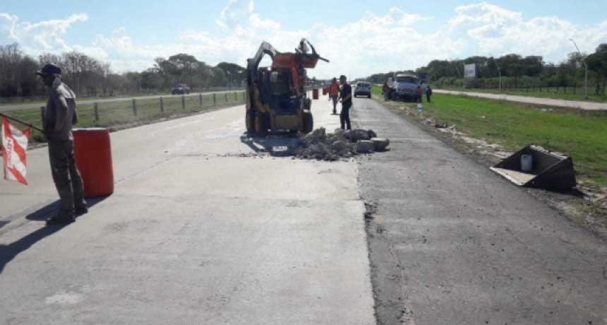 Comenzaron los trabajos de reparaci&oacute;n de calzada de hormig&oacute;n en la Ruta Nacional N&deg; 16