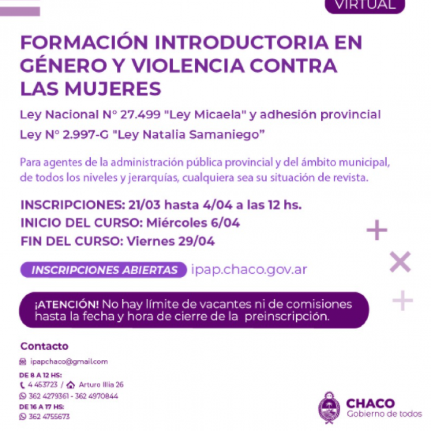 Ley Micaela: abri&oacute; la inscripci&oacute;n para la capacitaci&oacute;n en G&eacute;nero y Violencias contra las Mujeres