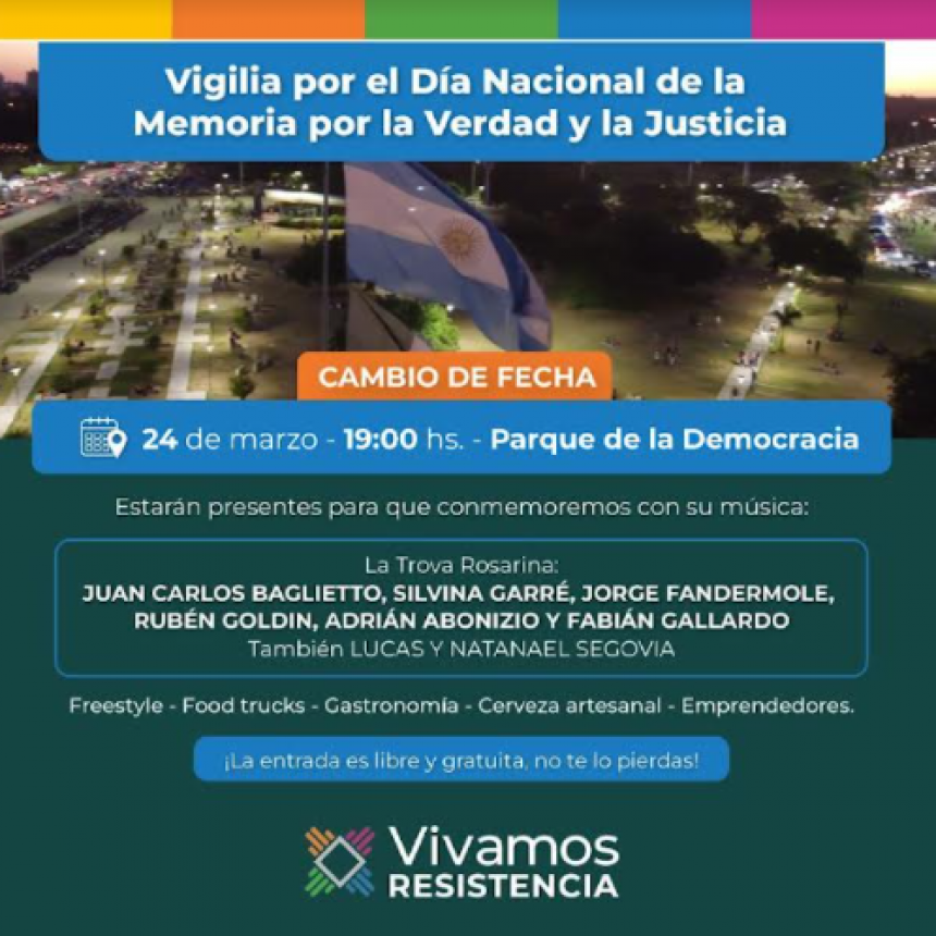 Este 24 de marzo, en una funci&oacute;n hist&oacute;rica y gratuita, La Trova Rosarina llega al Parque de la Democracia para conmemorar el D&iacute;a de la Memoria 
