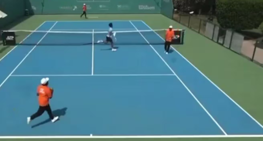 P&aacute;nico en un torneo ATP: un misil cay&oacute; cerca de una cancha de tenis y los jugadores salieron corriendo