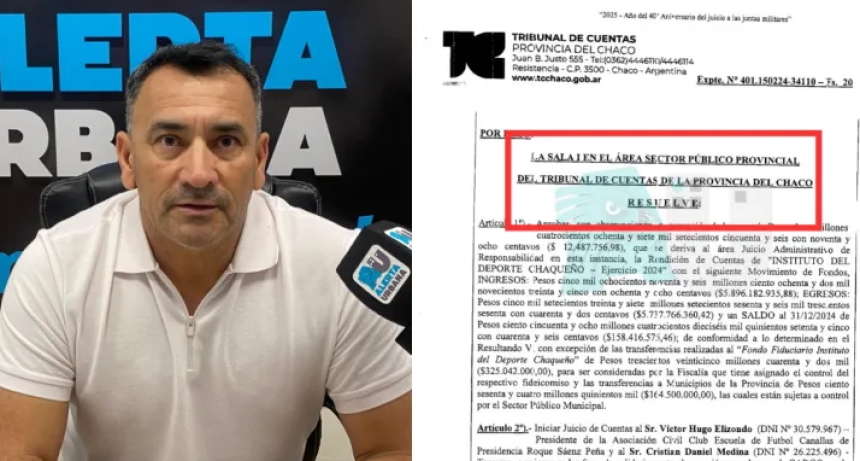 Fabio V&aacute;zquez y los $8,4 millones del Instituto del Deporte: "Yo no tengo nada que ver pero la plata tiene que aparecer"