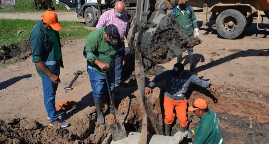Se realizaron trabajos de desag&uuml;es en el l&iacute;mite de Villa Don Andr&eacute;s y el Barrio Zampa
