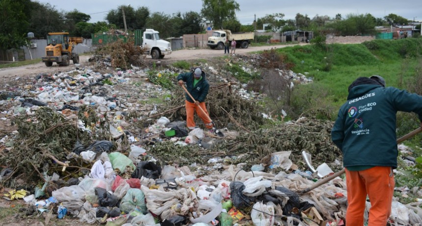 Se erradic&oacute; otro minibasural en orilla de laguna Villa Los Lirios en Resistencia