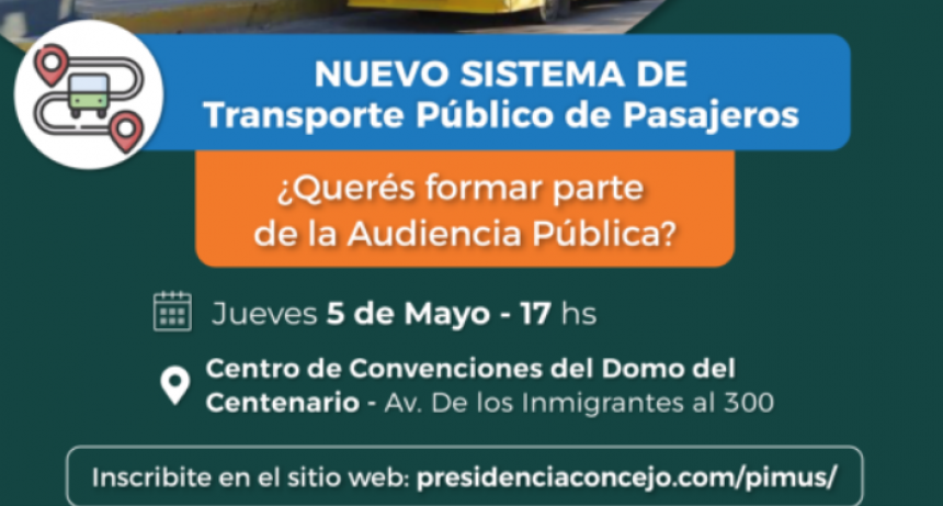 El Municipio de Resistencia invita a vecinos y vecinas a participar de la audiencia p&uacute;blica para debatir sobre el nuevo sistema de transporte p&uacute;blico