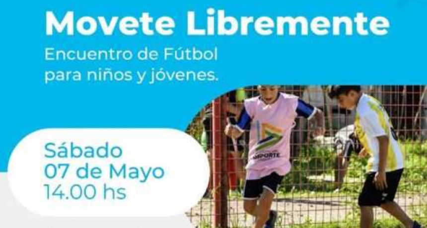 Movete libremente: encuentro de f&uacute;tbol para ni&ntilde;os y j&oacute;venes