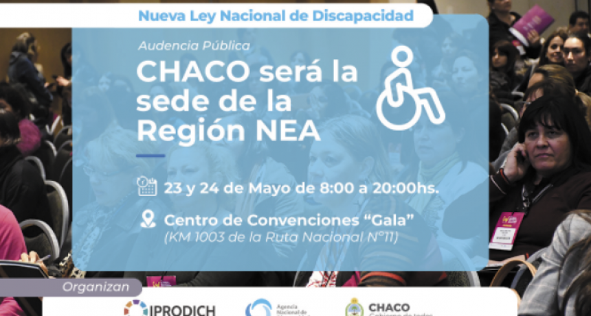 Nueva Ley Nacional de Discapacidad: Chaco ser&aacute; la sede de la Regi&oacute;n NEA para la audiencia p&uacute;blica