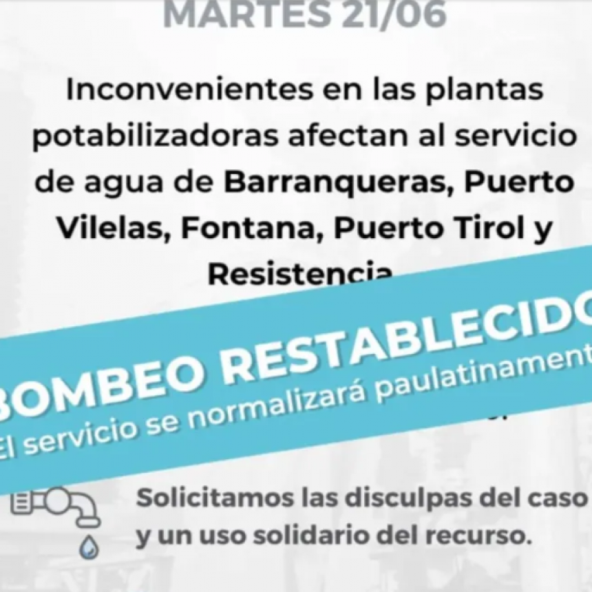 SAMEEP advirti&oacute; sobre posibles interrupciones en el servicio en varias localidades