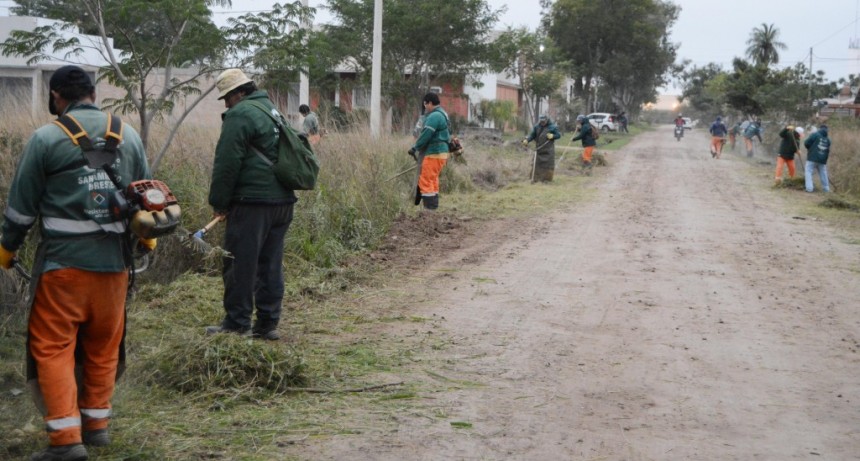 Resistencia realiz&oacute; limpieza y desmalezado en barrios de la Zona Norte