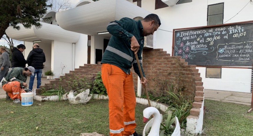 Resistencia realiz&oacute; trabajos de pintura de la capilla &ldquo;Nuestra Se&ntilde;ora de Itat&iacute;&rdquo; de Villa Barber&aacute;n 