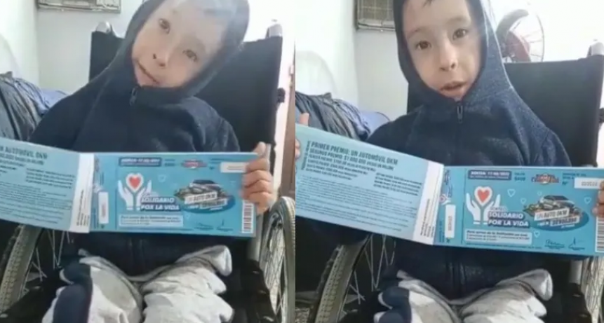 "Voy a vender estos bonos para operarme": contin&uacute;an recaudando fondos para ayudar a Mateo a caminar