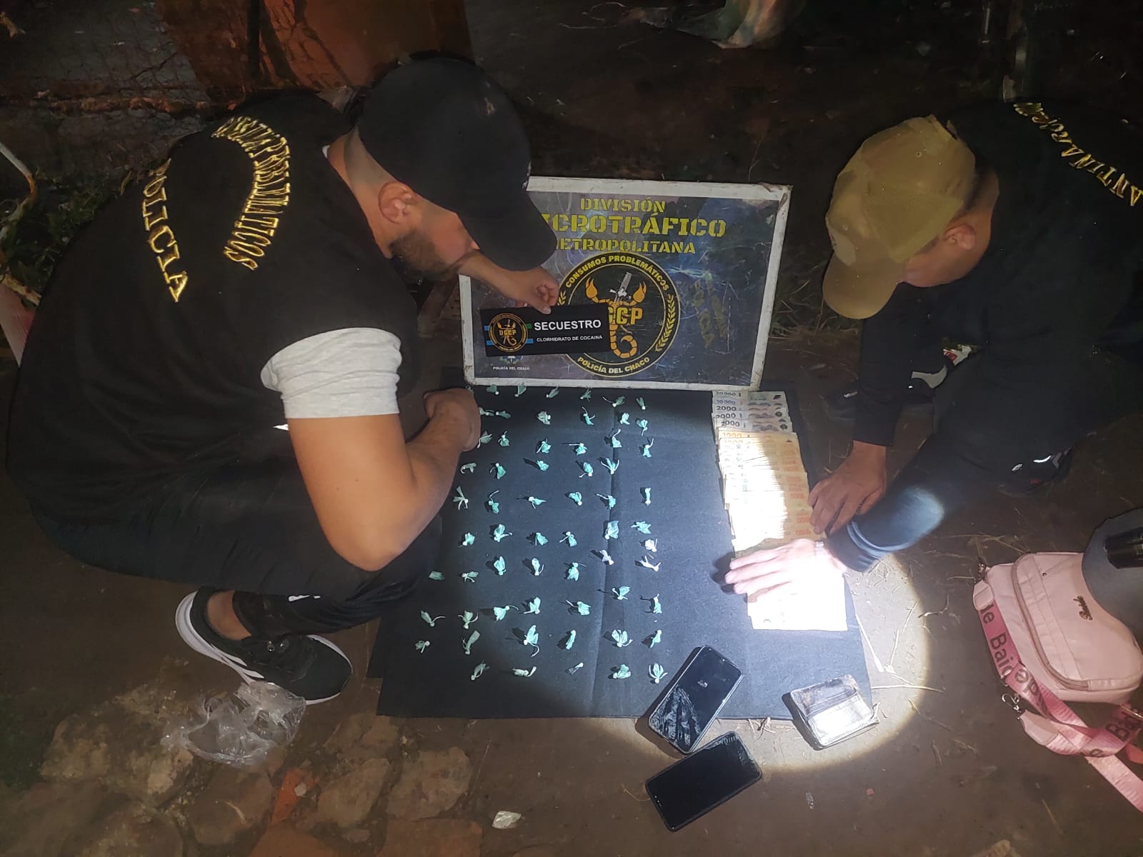 Detenidos con 65 dosis de coca&iacute;na en Resistencia