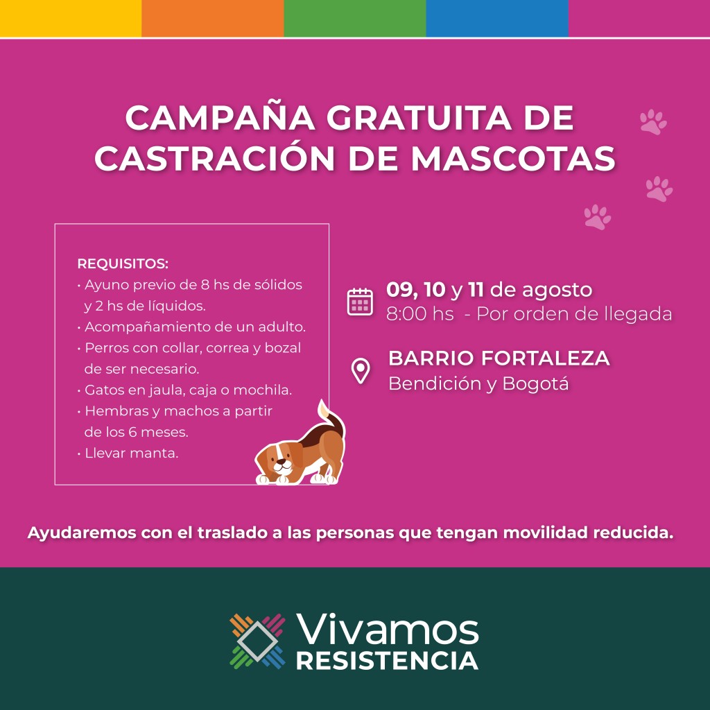 El programa &ldquo;Mi Mascota&rdquo; en el barrio Fortaleza