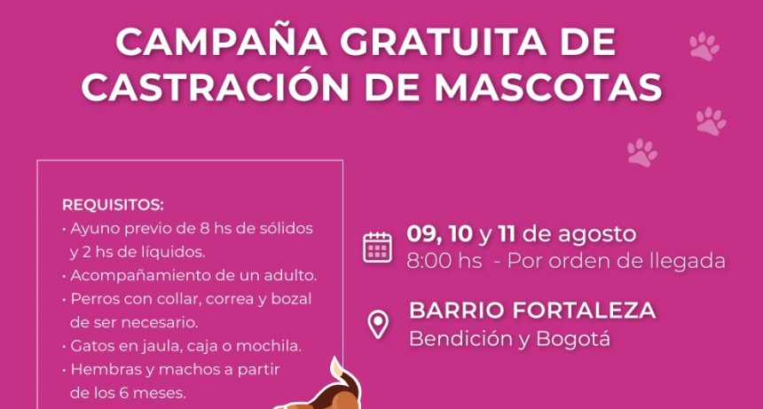 El programa &ldquo;Mi Mascota&rdquo; en el barrio Fortaleza