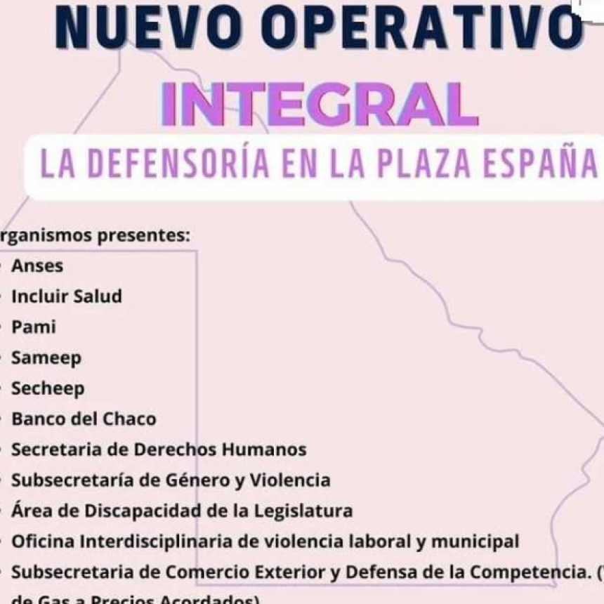 Nuevo operativo integral de la Defensor&iacute;a del Pueblo del Chaco en Resistencia