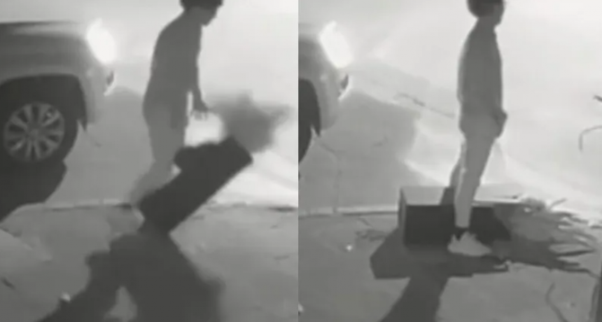 Repudiables hechos en Resistencia: se baj&oacute; de una camioneta y orin&oacute; frente a un bar conocido