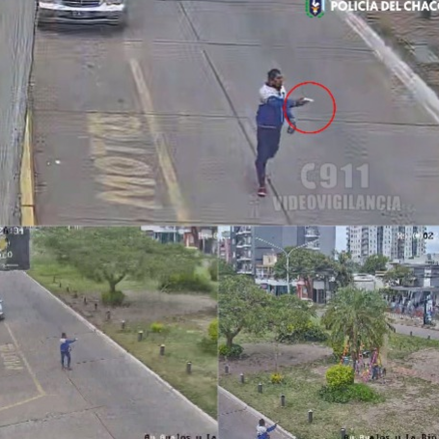 Caminaba por plena avenida &Aacute;valos amenazando a todos con una pistola de juguete